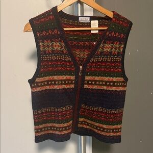Festive Knit V-Neck Sweater Vest